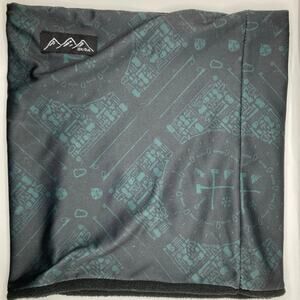 Skida Gray Green Print Fleece Lined Neck Warmer Adult OS Ski Snowboard Outdoors